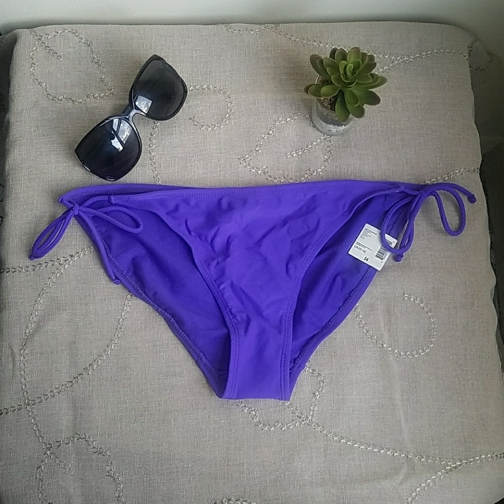 🏈 NWT OP Purple String Bikini Bottom Size 11/13